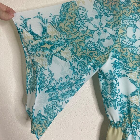 Antonio Melani Womens Fit & Flare Dress Size 8 Butterfly Sleeves Stretch Waist - Picture 5 of 10